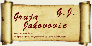 Gruja Jakovović vizit kartica